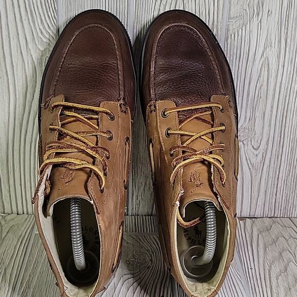 Polo Ralph Lauren Delmont Leather Lace Up Boots Mens Size 9D